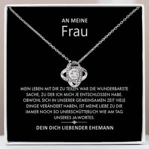 Eşime – Zirkon kristalli 14 ayar beyaz altın kolye KATARINA